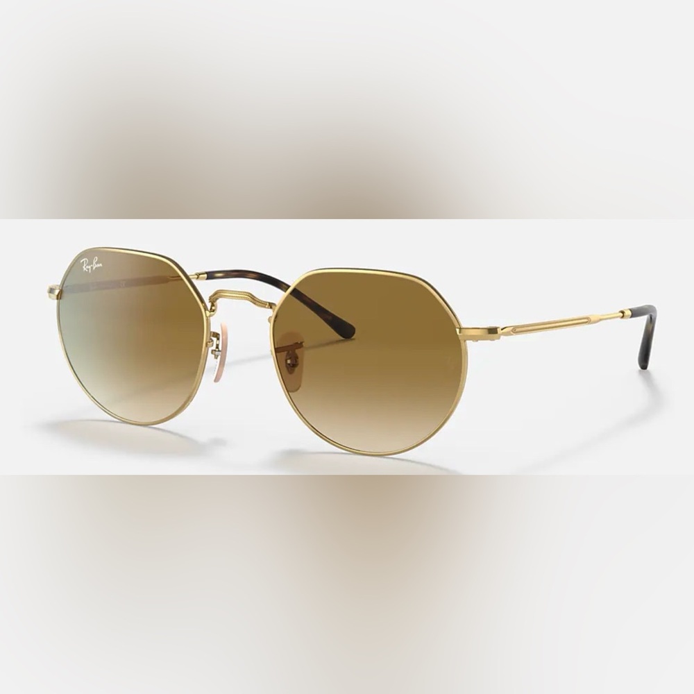 Ray Ban Jack Sunglasses in Arista Gold And Brown